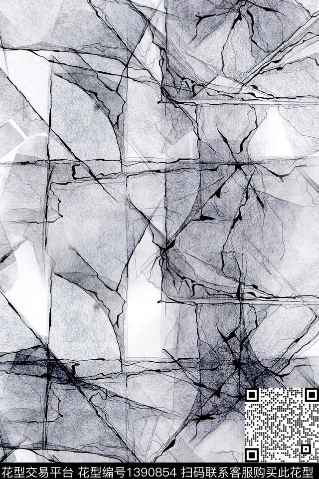 几何线条肌理数码印花华亿平台下载（图片编号: 1390854） - 瓦栏（Walan）