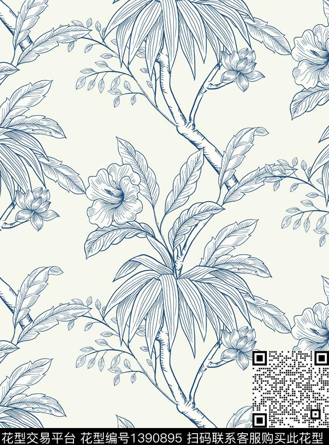 时尚趋势华亿平台大牌风数码印花华亿平台下载（图片编号: 1390895） - 瓦栏（Walan）