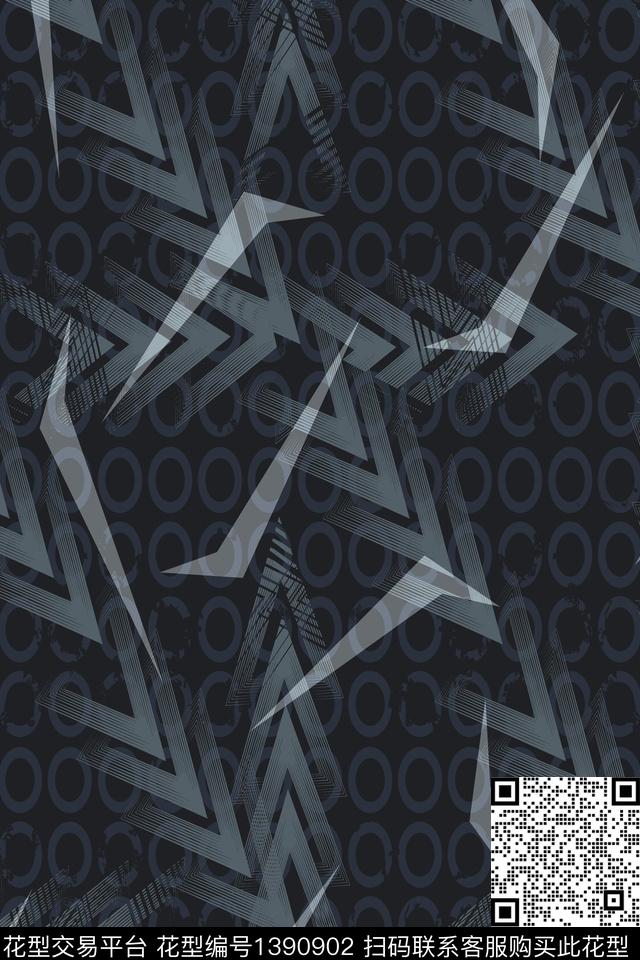 几何三角形抽象传统印花华亿平台下载（图片编号: 1390902） - 瓦栏（Walan）