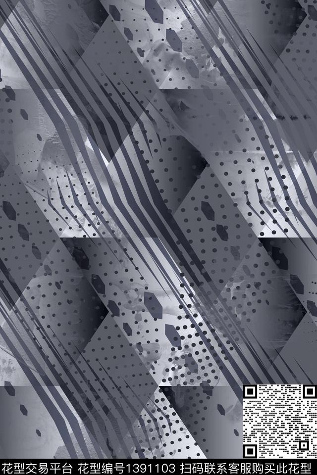 几何男装满版花大牌风传统印花华亿平台下载（图片编号: 1391103） - 瓦栏（Walan）