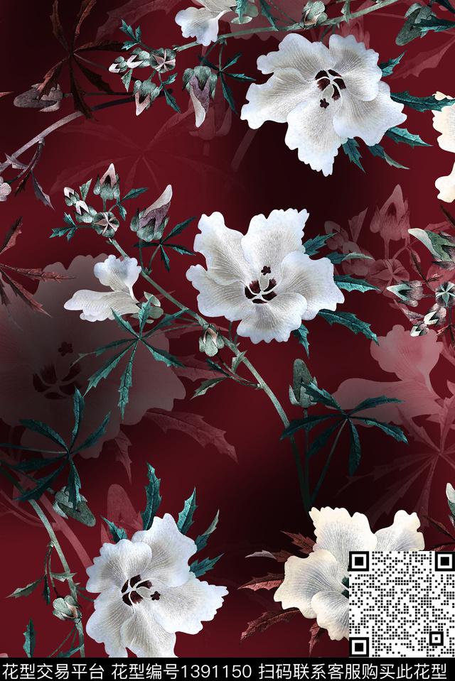 香云纱中老年真丝旗袍数码印花华亿平台下载（图片编号: 1391150） - 瓦栏（Walan）