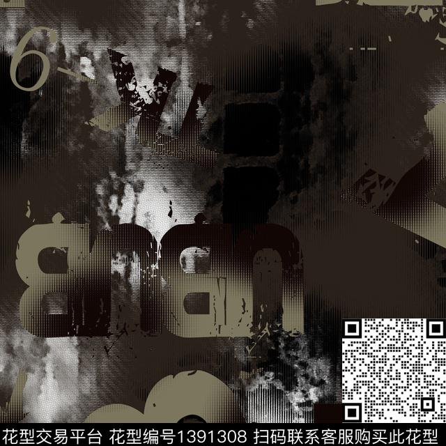 几何字母男装满版花传统印花华亿平台下载（图片编号: 1391308） - 瓦栏（Walan）