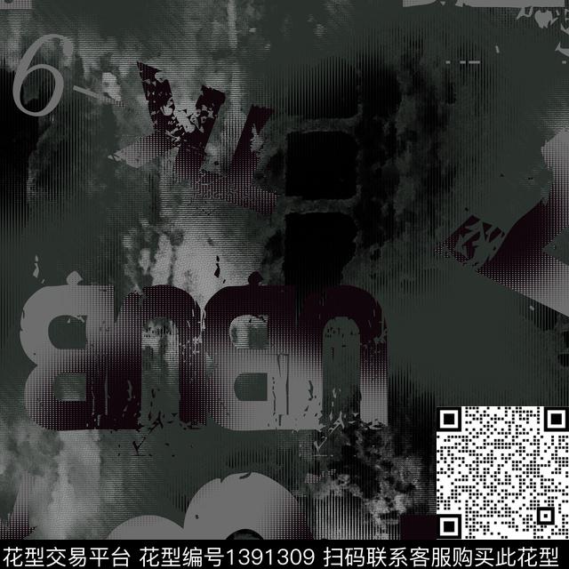 几何字母男装满版花传统印花华亿平台下载（图片编号: 1391309） - 瓦栏（Walan）