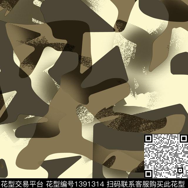 几何男装满版花迷彩传统印花华亿平台下载（图片编号: 1391314） - 瓦栏（Walan）