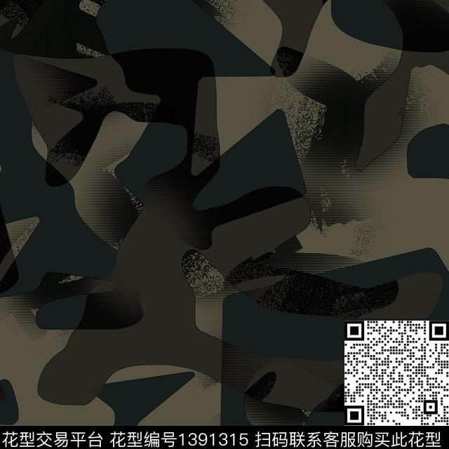 几何男装满版花迷彩传统印花华亿平台下载（图片编号: 1391315） - 瓦栏（Walan）