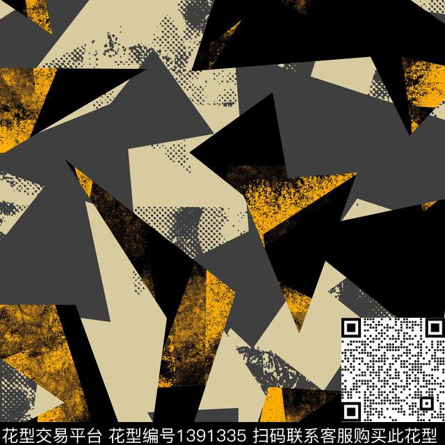 几何肌理男装传统印花华亿平台下载（图片编号: 1391335） - 瓦栏（Walan）