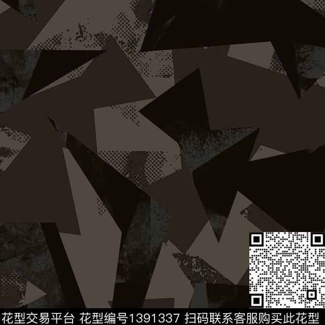 几何肌理男装传统印花华亿平台下载（图片编号: 1391337） - 瓦栏（Walan）