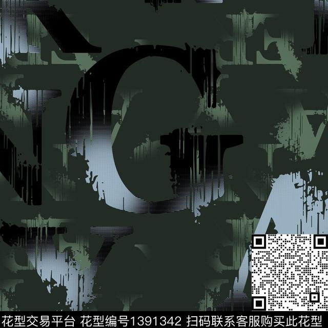 几何字母男装传统印花华亿平台下载（图片编号: 1391342） - 瓦栏（Walan）