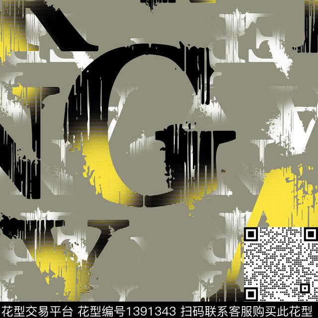 几何字母男装传统印花华亿平台下载（图片编号: 1391343） - 瓦栏（Walan）