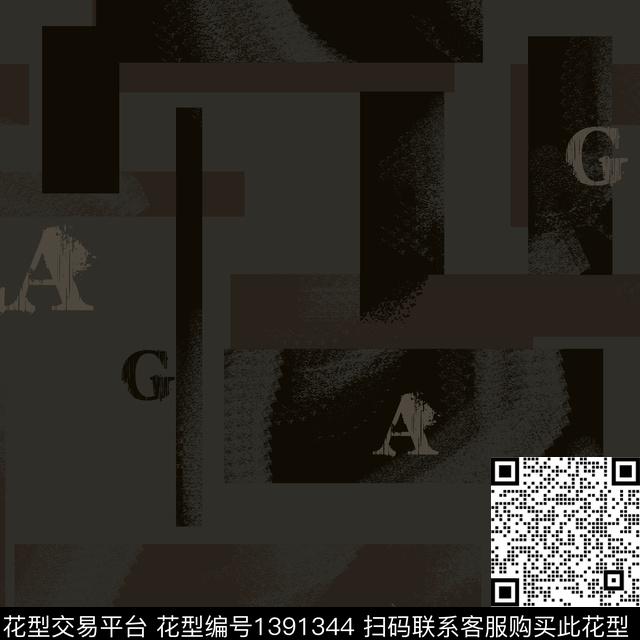 几何字母男装传统印花华亿平台下载（图片编号: 1391344） - 瓦栏（Walan）