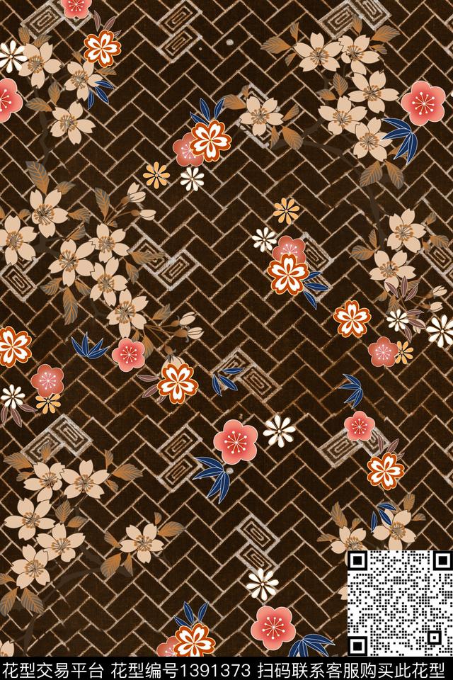 真丝旗袍花底纹华亿平台中国风华亿平台数码印花华亿平台下载（图片编号: 1391373） - 瓦栏（Walan）