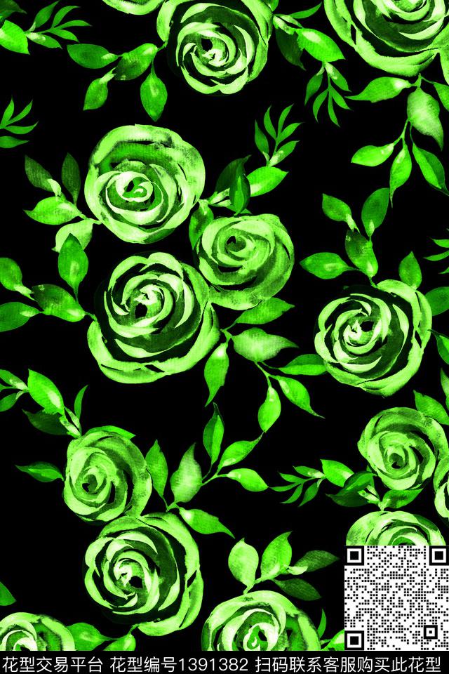 时尚抽象休闲数码印花华亿平台下载（图片编号: 1391382） - 瓦栏（Walan）