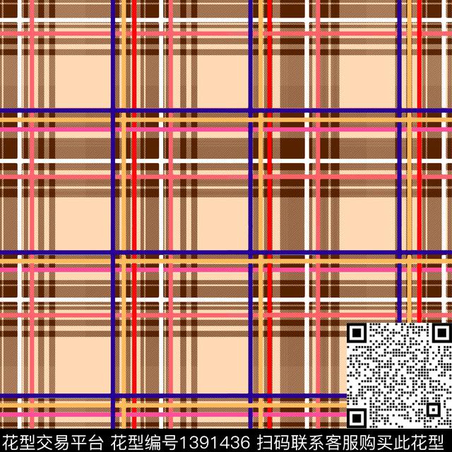 几何线条格子传统印花华亿平台下载（图片编号: 1391436） - 瓦栏（Walan）