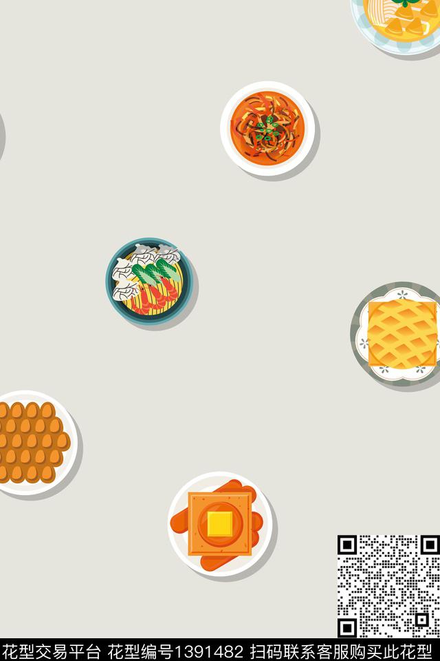 家居服年轻女性卡通数码印花华亿平台下载（图片编号: 1391482） - 瓦栏（Walan）