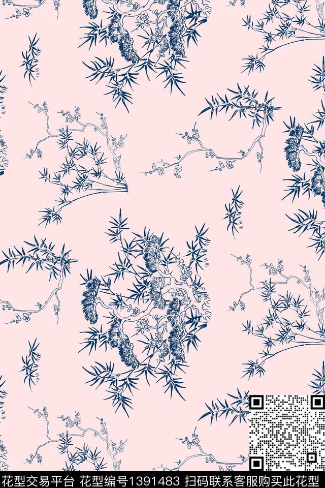 家居服年轻女性卡通数码印花华亿平台下载（图片编号: 1391483） - 瓦栏（Walan）