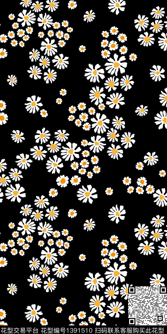 花卉大牌风小碎花数码印花华亿平台下载（图片编号: 1391510） - 瓦栏（Walan）