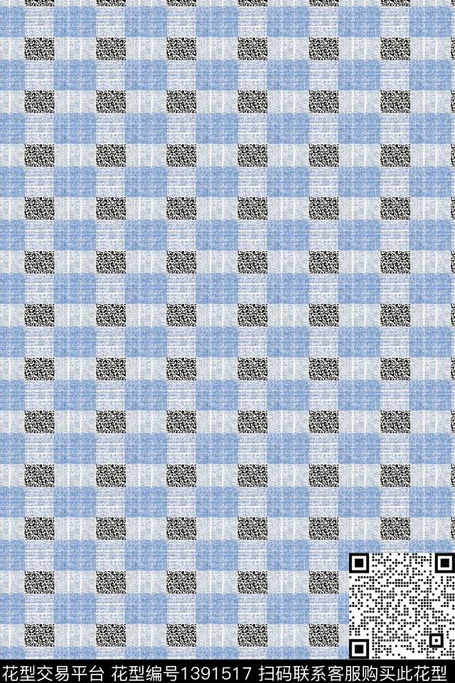 几何格子大牌风数码印花华亿平台下载（图片编号: 1391517） - 瓦栏（Walan）