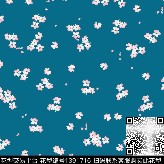 时尚花卉大牌风数码印花华亿平台下载（图片编号: 1391716） - 瓦栏（Walan）