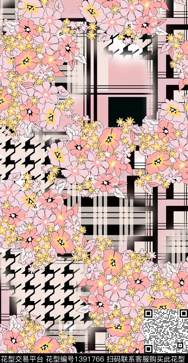 女装花卉大牌风数码印花华亿平台下载（图片编号: 1391766） - 瓦栏（Walan）