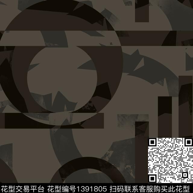 几何男装满版花纸印花传统印花华亿平台下载（图片编号: 1391805） - 瓦栏（Walan）