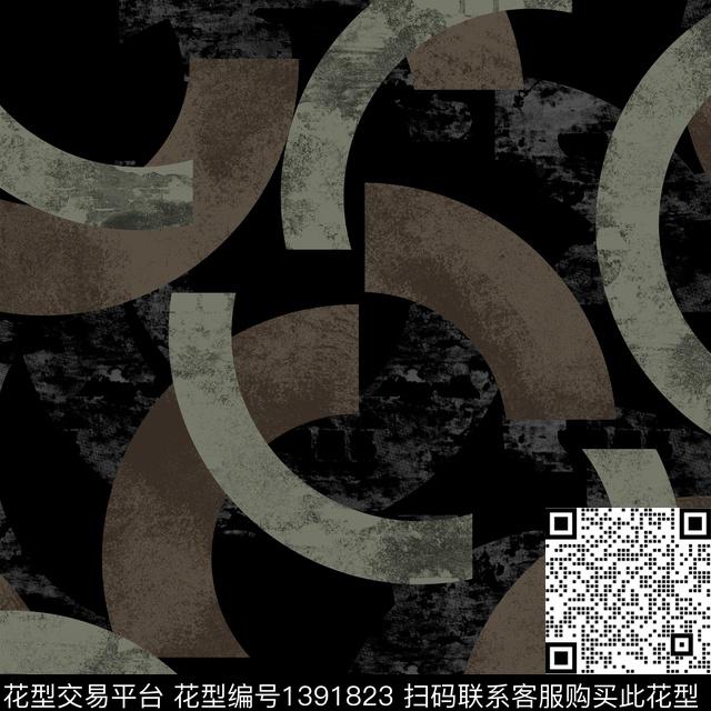 几何男装满版花纸印花传统印花华亿平台下载（图片编号: 1391823） - 瓦栏（Walan）