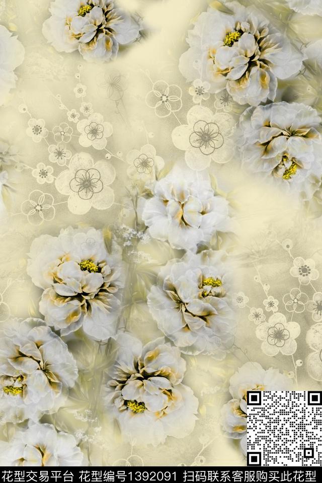 旗袍香云纱中国风数码印花华亿平台下载（图片编号: 1392091） - 瓦栏（Walan）