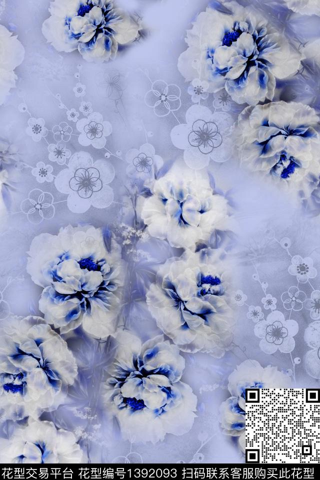 旗袍香云纱中国风数码印花华亿平台下载（图片编号: 1392093） - 瓦栏（Walan）