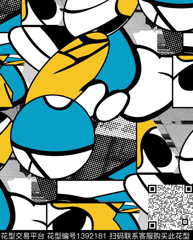 地图迷彩版画数码印花华亿平台下载（图片编号: 1392181） - 瓦栏（Walan）