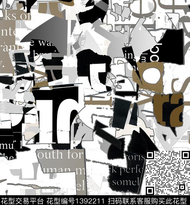 地图字母笔触数码印花华亿平台下载（图片编号: 1392211） - 瓦栏（Walan）