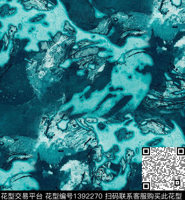 手绘抽象abstract审数码印花华亿平台下载（图片编号: 1392270） - 瓦栏（Walan）