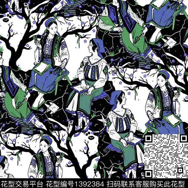 少女小碎花笔触数码印花华亿平台下载（图片编号: 1392384） - 瓦栏（Walan）