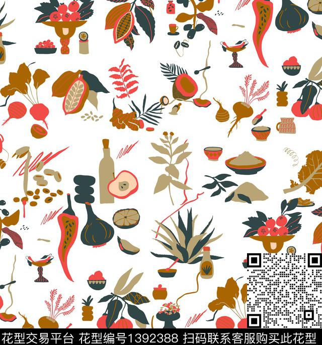 少女小碎花笔触数码印花华亿平台下载（图片编号: 1392388） - 瓦栏（Walan）