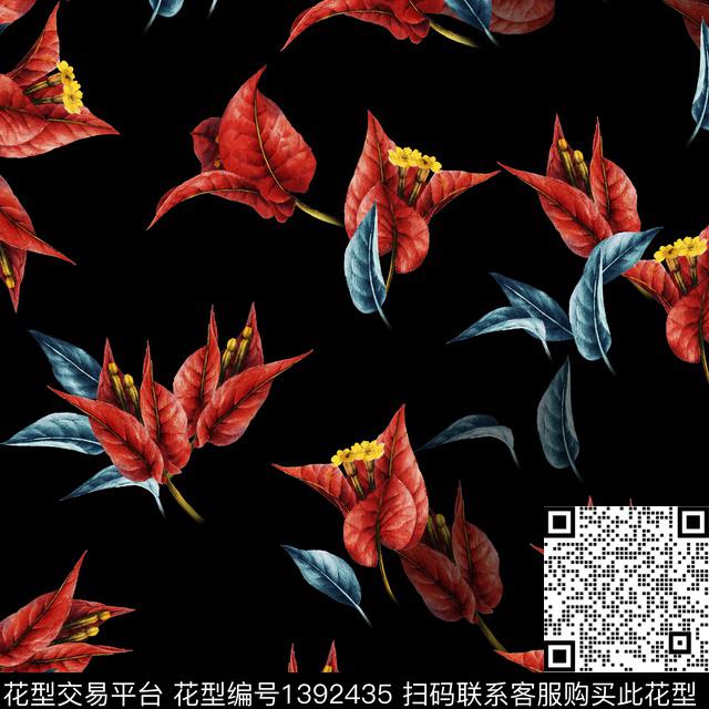 连衣裙女装花卉传统印花华亿平台下载（图片编号: 1392435） - 瓦栏（Walan）