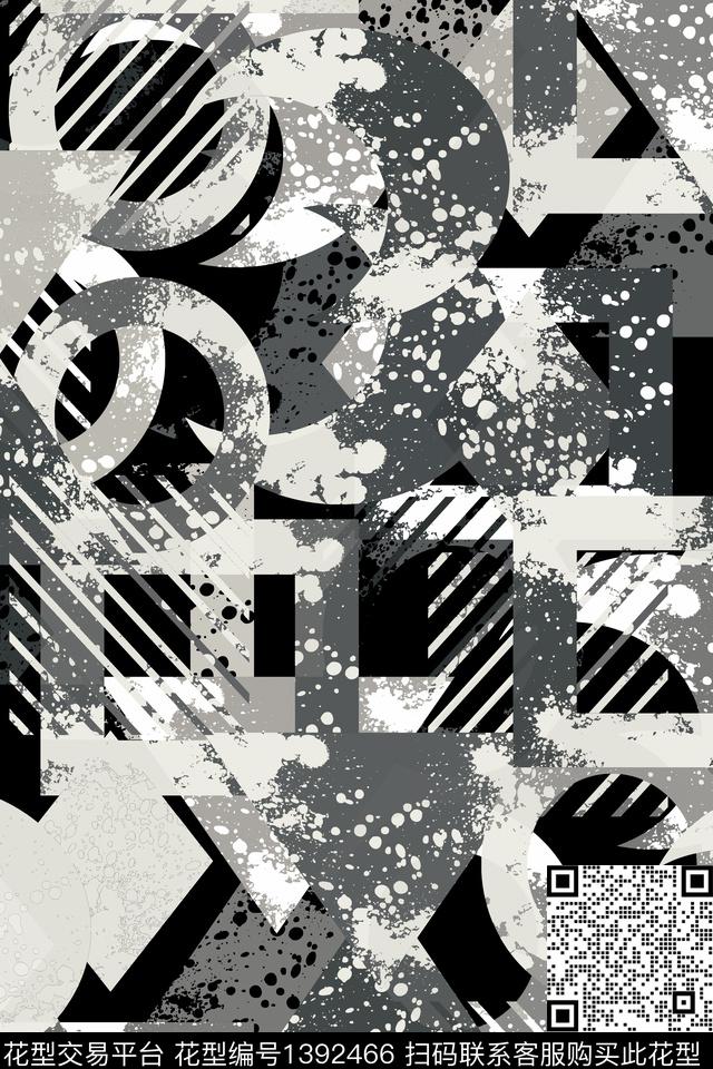 抽象男装户外家居服传统印花华亿平台下载（图片编号: 1392466） - 瓦栏（Walan）