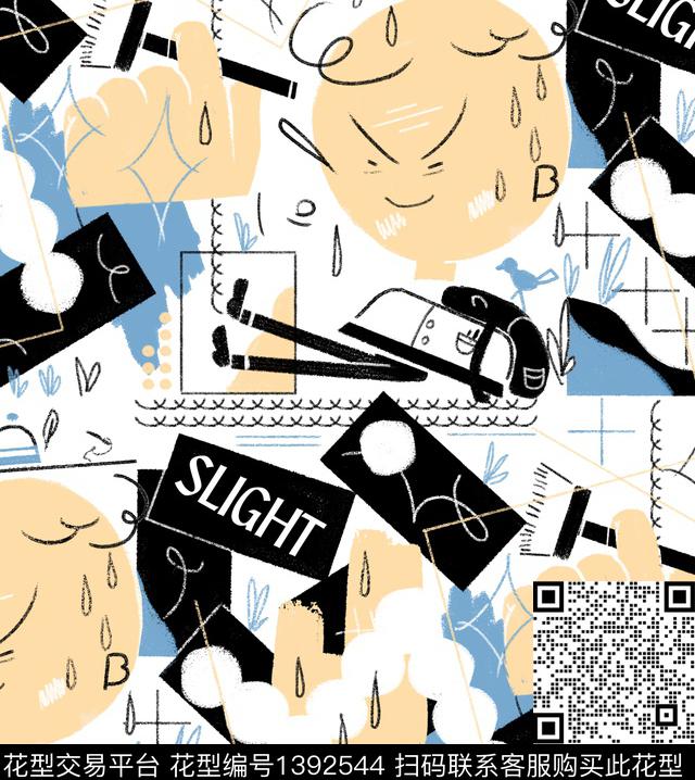 小手卡通审数码印花华亿平台下载（图片编号: 1392544） - 瓦栏（Walan）