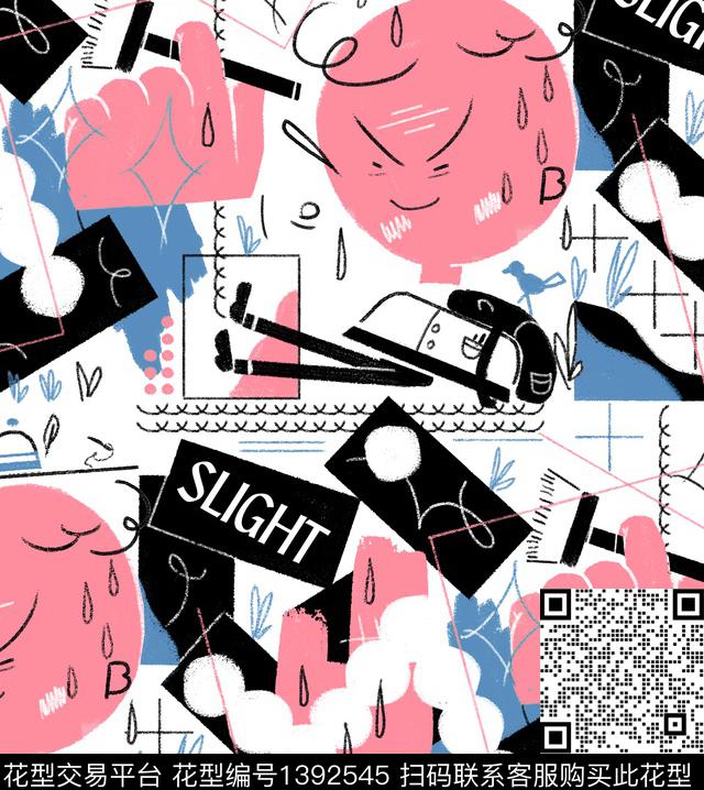 卡通人物小猪佩奇猫数码印花华亿平台下载（图片编号: 1392545） - 瓦栏（Walan）