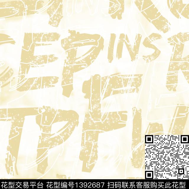 时尚字母男装传统印花华亿平台下载（图片编号: 1392687） - 瓦栏（Walan）