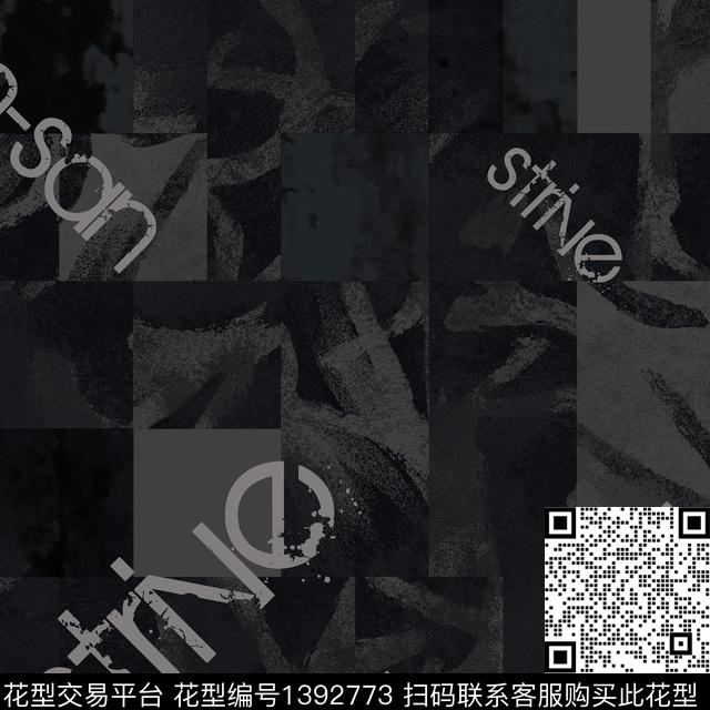 几何字母男装满版花传统印花华亿平台下载（图片编号: 1392773） - 瓦栏（Walan）