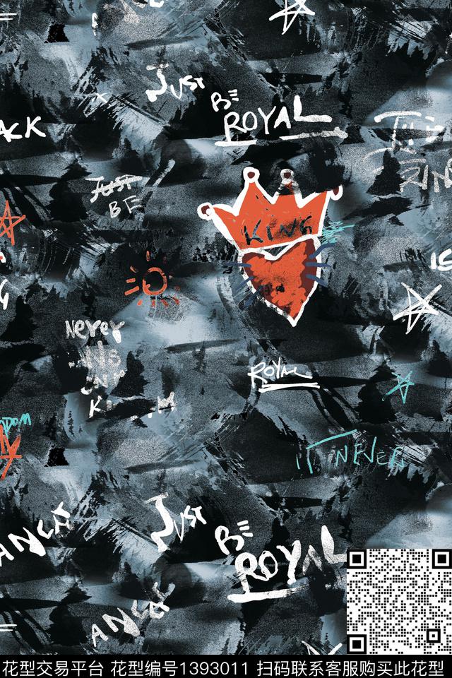 几何大牌风抽象数码印花华亿平台下载（图片编号: 1393011） - 瓦栏（Walan）