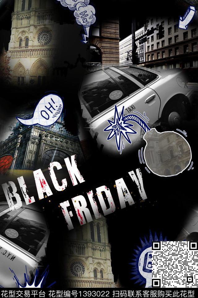 几何大牌风抽象数码印花华亿平台下载（图片编号: 1393022） - 瓦栏（Walan）