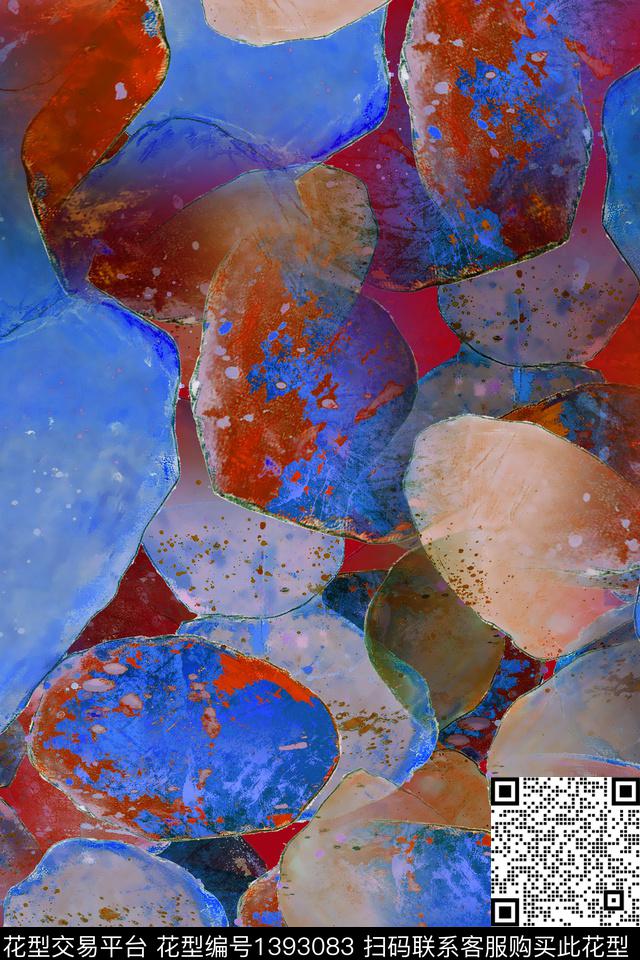 几何大牌风抽象数码印花华亿平台下载（图片编号: 1393083） - 瓦栏（Walan）