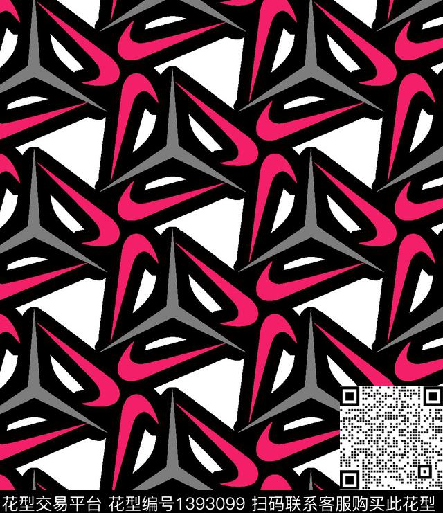 几何大牌风抽象传统印花华亿平台下载（图片编号: 1393099） - 瓦栏（Walan）