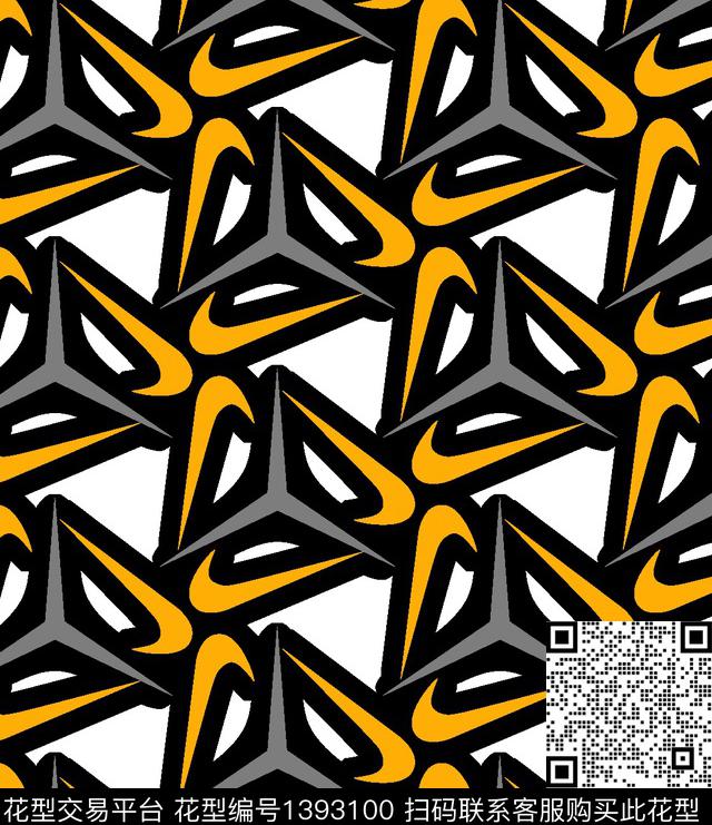 几何大牌风抽象传统印花华亿平台下载（图片编号: 1393100） - 瓦栏（Walan）