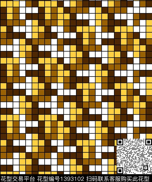 几何格子抽象传统印花华亿平台下载（图片编号: 1393102） - 瓦栏（Walan）