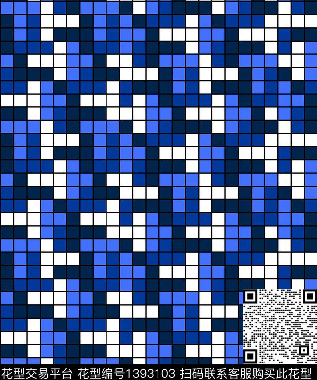 几何格子抽象传统印花华亿平台下载（图片编号: 1393103） - 瓦栏（Walan）