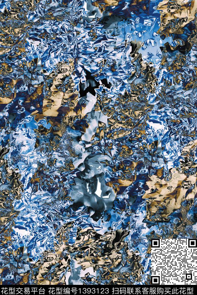 抽象男装家居服户外数码印花华亿平台下载（图片编号: 1393123） - 瓦栏（Walan）