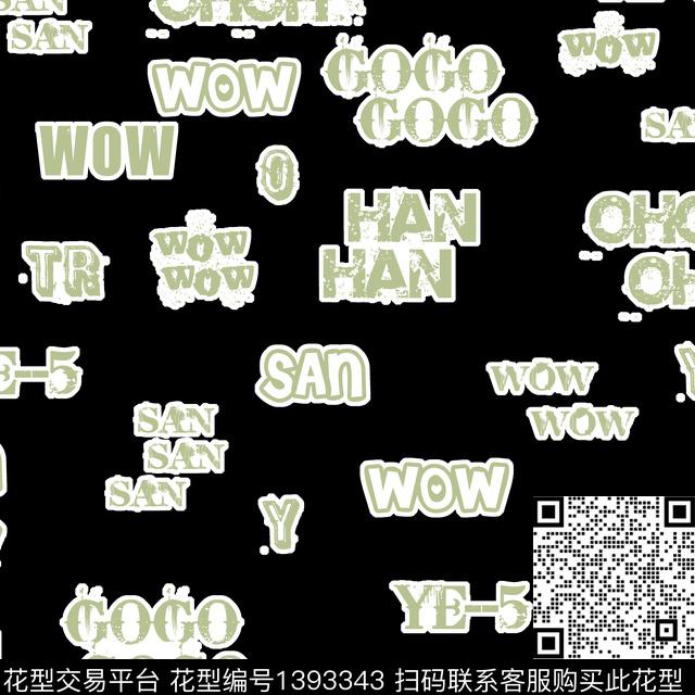 几何字母男装满版花传统印花华亿平台下载（图片编号: 1393343） - 瓦栏（Walan）