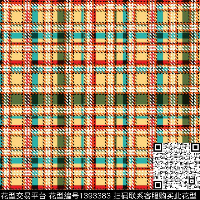 线条几何格子传统印花华亿平台下载（图片编号: 1393383） - 瓦栏（Walan）