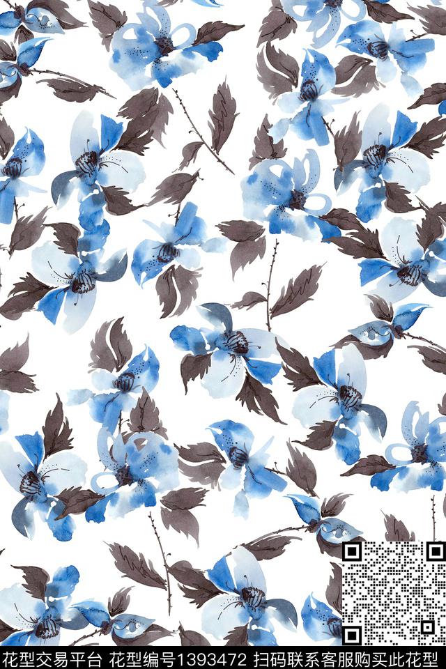 花卉大牌风潮牌数码印花华亿平台下载（图片编号: 1393472） - 瓦栏（Walan）