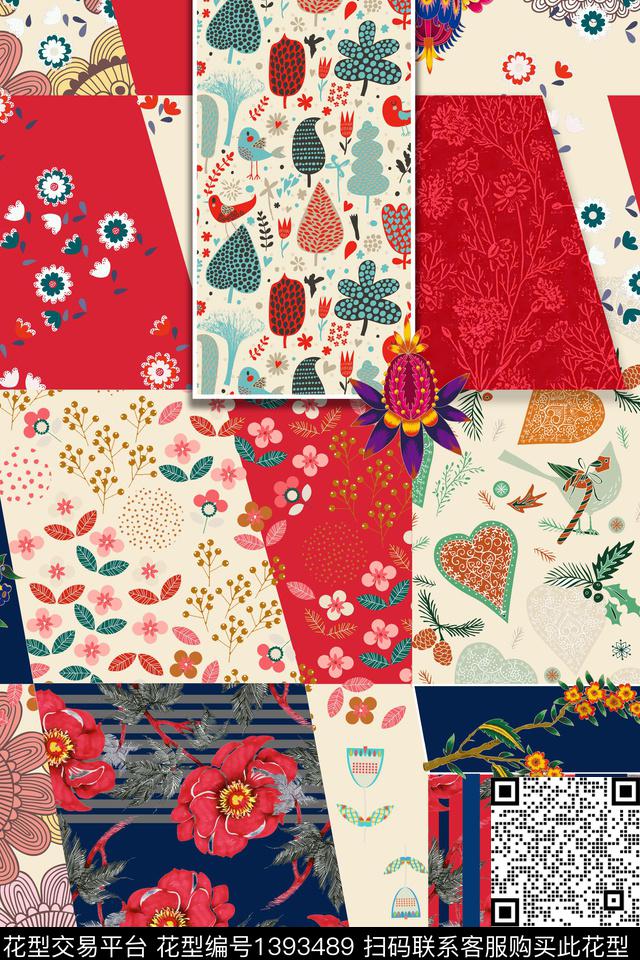 几何时尚简约数码印花华亿平台下载（图片编号: 1393489） - 瓦栏（Walan）